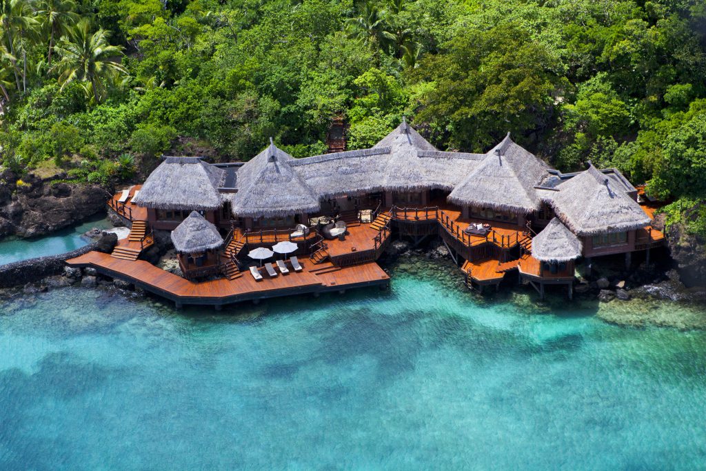 Over-water bungalows