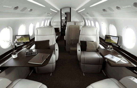 Heavy Jet Private Charter Blue Sky