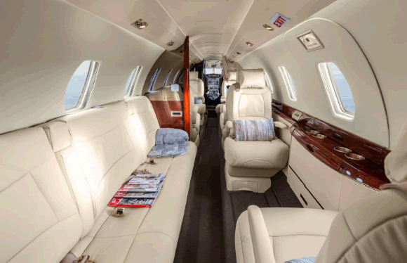 Super-Mid Size Private Jet Blue Sky