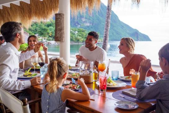 Lunch at Sugar Beach St. Lucia
