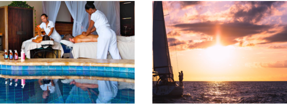 Couple Enjoying a Sunset Cruise in St. Lucia