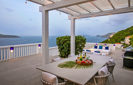 Sunset Wedding Ambiance at Villa Santorini