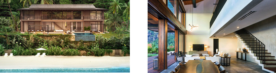 Private villa with pool and ocean view in St. Lucia