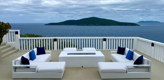 Villa Santorini Glass Fire Pit