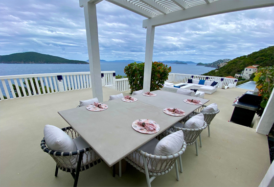 Villa Santorini Indoor Outdoor Dining