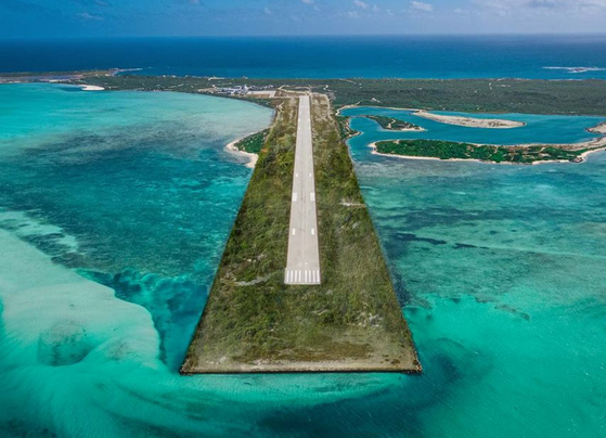 Private Jet Arrival at Ambergris Cay