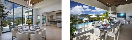 Indoor Outdoor Dining at Luxury Villa