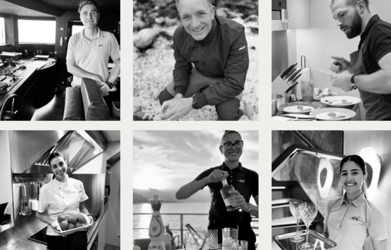 Crew and Dining Experience on Luxury Yacht