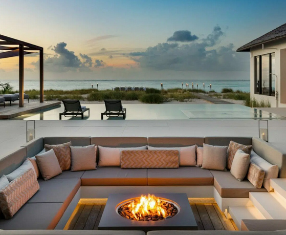 Outdoor Dining Area Turks and Caicos Luxury Villa